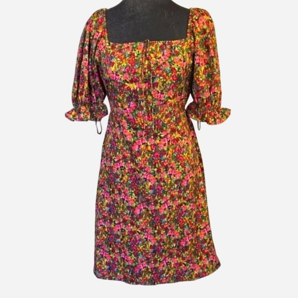 NWT Vero Moda Shirred Milkmaid Dress In Mixed Ditsy Floral